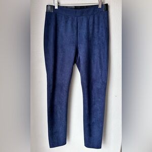 White House Black Market The Legging Ultra Suede Navy Blue Women’s Size 8L